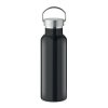 Bouteille Isotherme En Inox Recyclé 500ml FLORENCE Bouteille Noire De Face