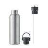 Gourde Isotherme En Inox Recyclé Avec 2 Bouchons 700ml BOALI Argent