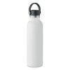 Gourde Isotherme En Inox Recyclé Avec 2 Bouchons 700ml BOALI Blanc Fermé