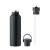 Gourde Isotherme En Inox Recyclé Avec 2 Bouchons 700ml BOALI Noir
