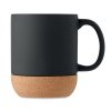 Mug En Céramique Mate Et Liège 300ml MATT Noir Dessus