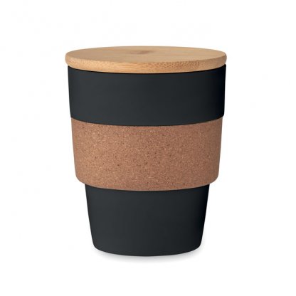 Mug En Plastique Recyclé Et Bambou 300ml GALAO Noir