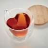 Tasse Double Paroi En Verre Et Bambou 200ml CORAMUG Coeur