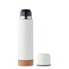 Bouteille Isotherme En Inox Recyclé Et Liège 500ml AVENTUR Blanc Ouvert Bouteille Isotherme En Inox Recyclé Et Liège 500ml AVENTUR Blanc Ouvert