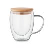 Mug Double Paroi En Verre Et Bambou 300ml TIRAL Neutre