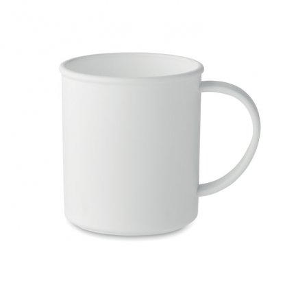 Mug En Plastique Recyclé 300ml ALAS Blanc