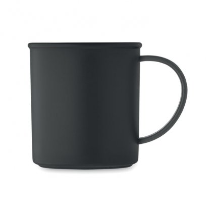 Mug En Plastique Recyclé 300ml ALAS Noir Côté