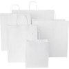 Sac En Papier Kraft Poignées Torsadées 80g 5 Tailles Blanc Sac En Papier Kraft Poignées Torsadées 80g 5 Tailles Blanc
