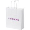 Sac En Papier Kraft Poignées Torsadées 80g 5 Tailles Blanc Avec Marquage Quadri Sac En Papier Kraft Poignées Torsadées 80g 5 Tailles Blanc Avec Marquage Quadri