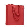 Sac Shopping Avec Soufflet En Coton Bio 220g 38x9x42cm BENTE Rouge