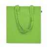 Sac Shopping Avec Soufflet En Coton Bio 220g 38x9x42cm BENTE Vert Anis Cote