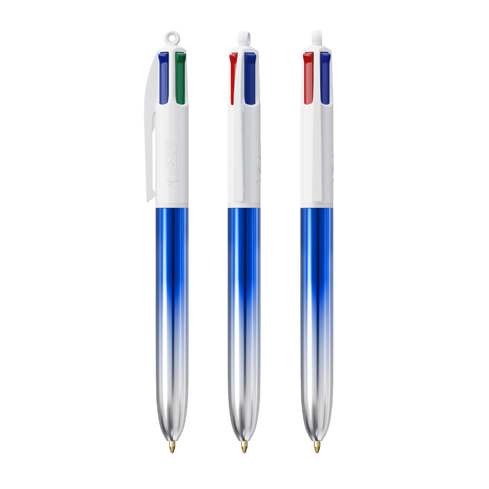 30 Stylos 4 Couleurs - Pointe 1,0 Mm, 4 En 1 Noir/Bleu/Rouge/Vert, Pour Bureau, École, Cadeaux