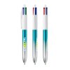 Stylo Bille 4 Couleurs Aspect Métallique BIC 4 COLOURS BICOLOR Turquoise Avec Marquage Stylo Bille 4 Couleurs Aspect Métallique BIC 4 COLOURS BICOLOR Turquoise Avec Marquage