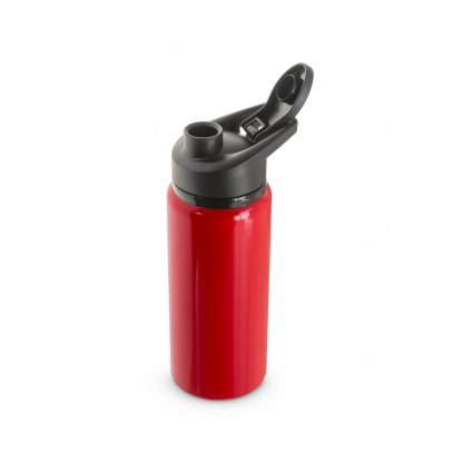 Gourde De Sport En Aluminium Recyclé 660ml SHAWN Gourde Rouge Bouchon Ouvert