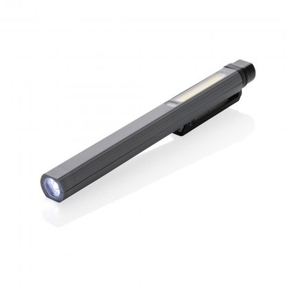 Lampe Stylo Rechargeable En Plastique Recyclé USB GEAR Lampe Sylo De Profil Lumière Au Bour