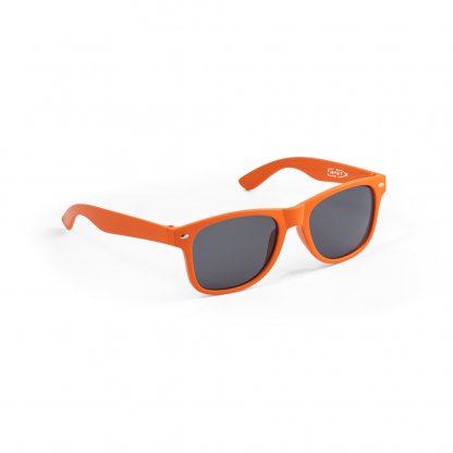 Lunettes De Soleil En PET Recyclé SALEMA Lunette Orange De Coté