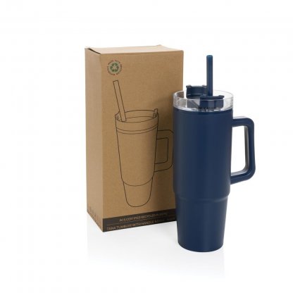 Mug Double Paroi En Polypropylène Recyclé 900ml TANA Mug Bleu Marine Avec Boîte
