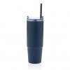 Mug Double Paroi En Polypropylène Recyclé 900ml TANA Mug Bleu Marine De Face