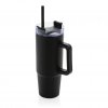 Mug Double Paroi En Polypropylène Recyclé 900ml TANA Mug Bleu Noir De Face