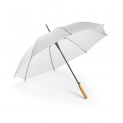 Parapluie Pongée En PET Recyclé Ø105cm APOLO Parapluie Blanc Ouvert