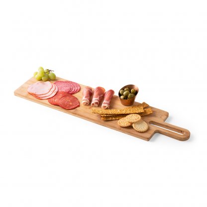 Planche En Bambou CARAWAY LONG Planche Avec Aliments