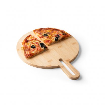 Planche Ronde En Bambou CARAWAY ROUND Planche Avec Pizza