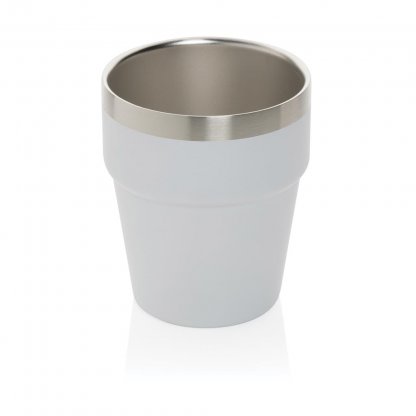 Tasse à Café En Inox Recyclé 300ml CLARK Mug Blanc De Face