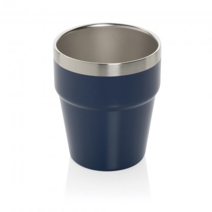 Tasse à Café En Inox Recyclé 300ml CLARK Mug Bleu Marine De Face