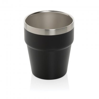 Tasse à Café En Inox Recyclé 300ml CLARK Mug Noir De Face