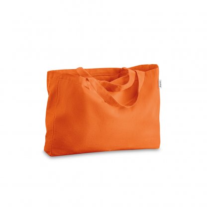 Tote Bag En Coton Et Polyester Recyclés 280g 50x37cm PARMA Sac Orange De Face