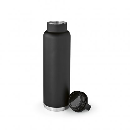 Bouteille Isotherme En Inox Recyclé 1500ml ZAMBEZI Noire Avec Bouchon