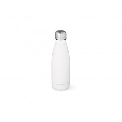 Bouteille Isotherme En Inox Recyclé 400ml MISSISSIPPI Blanche De Face