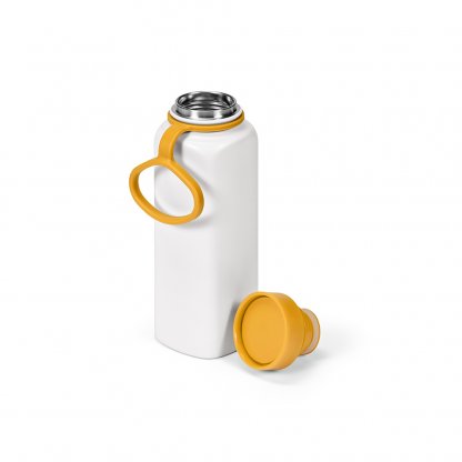 Bouteille Isotherme En Inox Recyclé 750ml URAL Jaune De Face