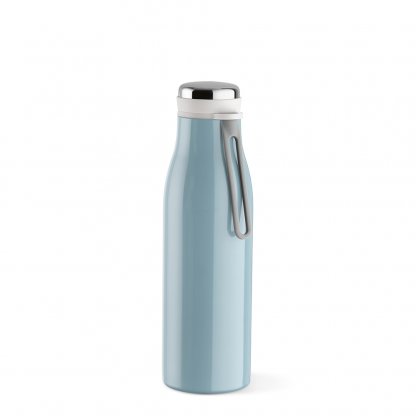 Bouteille Isotherme Publicitaire En Inox Recyclé 470ml ARKANSAS Bleu De Face