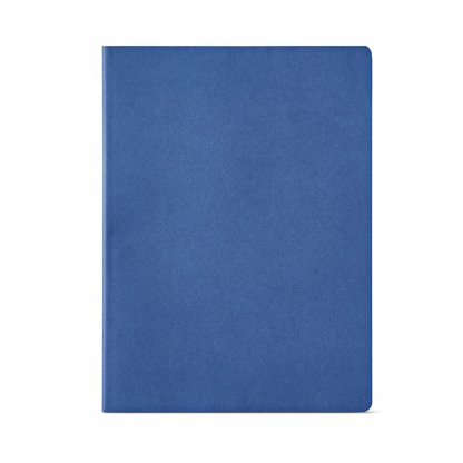 Carnet A4 En Bois Cousue BRONTE Bleu De Face