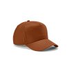 Casquette En Coton Recyclé 5 Pans 280g HENDRIX Marron De Côté