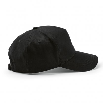 Casquette En Coton Recyclé 5 Pans 280g HENDRIX Noir De Profil