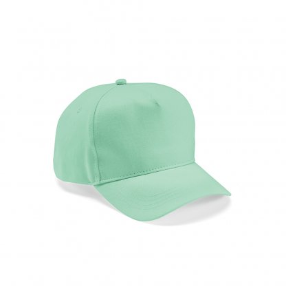 Casquette En Coton Recyclé 5 Pans 280g HENDRIX Vert Anis De Côté