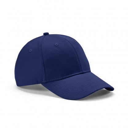 Casquette En Coton Recyclé 6 Pans 280g DARRELL Bleu Marine De Côté