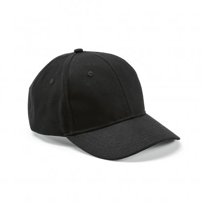 Casquette En Coton Recyclé 6 Pans 280g DARRELL Noire De Côté