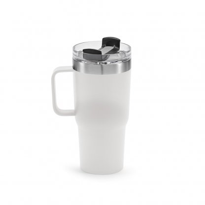 Mug En Inox Recyclé 490ml NEMAN Blanc De Face