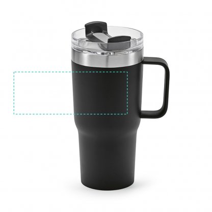 Mug En Inox Recyclé 490ml NEMAN Zone Marquage 360°