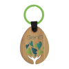 Porte Clés Sur Mesure En Bambou De 3mm MINIBEL Anneaux Vert + Marquage Porte Clés Sur Mesure En Bambou De 3mm MINIBEL Anneaux Vert + Marquage