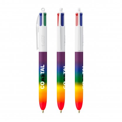 Stylo Bille 4 Couleurs BIC 4 RAINBOW DECOR Avec Marquage