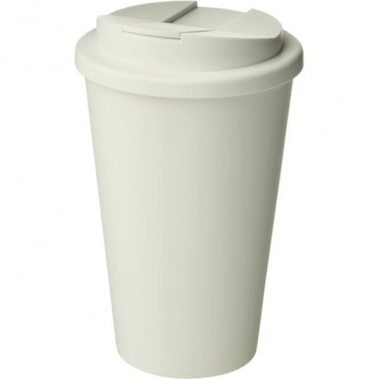 Mug Double Paroi En Bioplastique Avec Couvercle Anti Déversement 350ml Ivoire