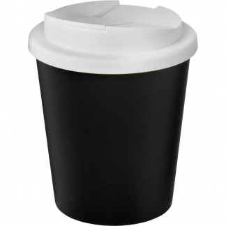 Mug double paroi publicitaire en plastique recyclé avec couvercle anti-déversement - 250ml