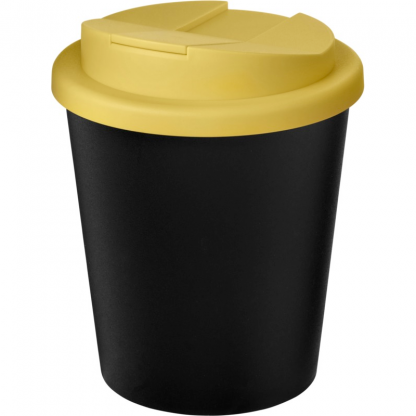 Mug Double Paroi En Plastique Recyclé Avec Couvercle Anti Déversement 250ml Couvercle Jaune