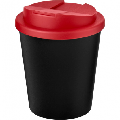 Mug Double Paroi En Plastique Recyclé Avec Couvercle Anti Déversement 250ml Couvercle Rouge