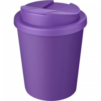 Mug Double Paroi En Plastique Recyclé Avec Couvercle Anti Déversement 250ml Tout Violet