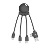 Câble De Charge Multi Connecteurs En Plastique Recyclé D'océans OCTOPUS OBP Noir